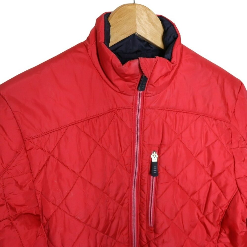Lands' End Short Cozy Coat Size Small Red Winter Fall Diamond Quilted - Picture 6 of 8